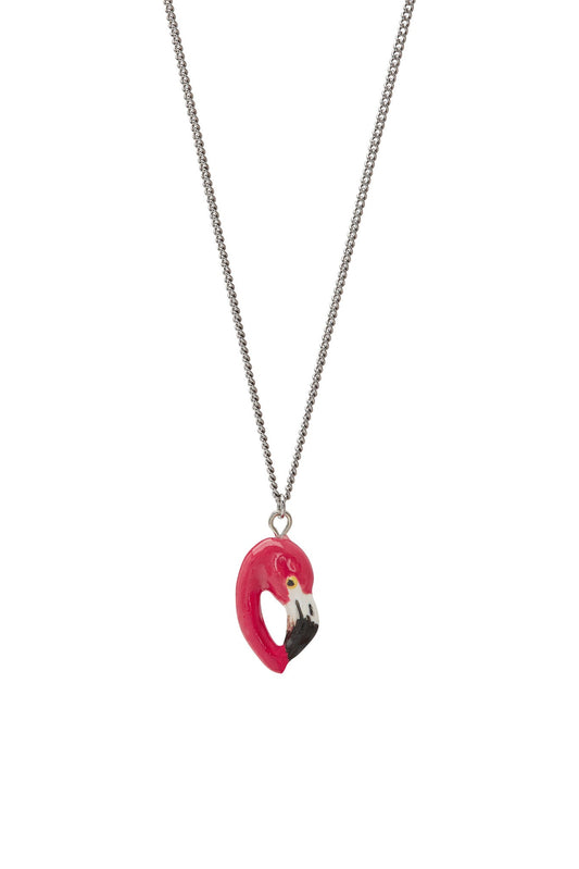 Collier tête de flamant rose