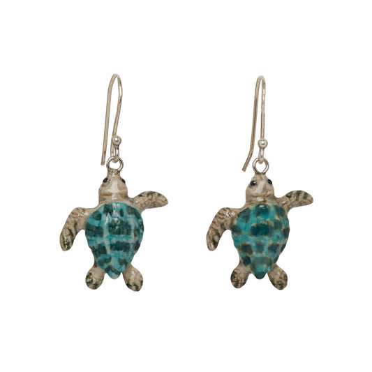 Boucles d'oreilles crochet tortue de mer