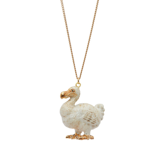 Petit collier Dodo blanc et doré