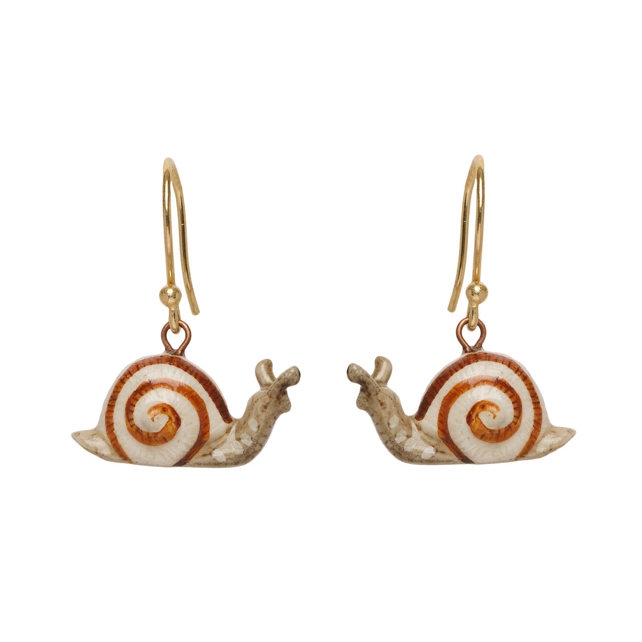 Boucles d'oreilles escargot naturel