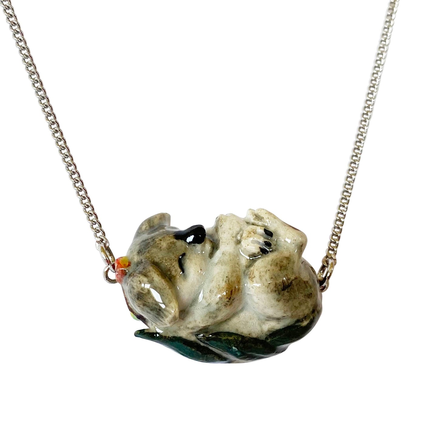 Koala on Gum Leaves Necklace